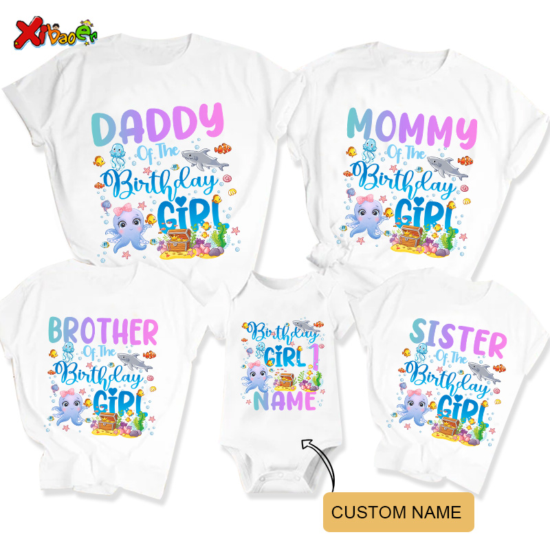Aquarium Fish And Name - Créatures marines famille correspondant tenues anniversaire