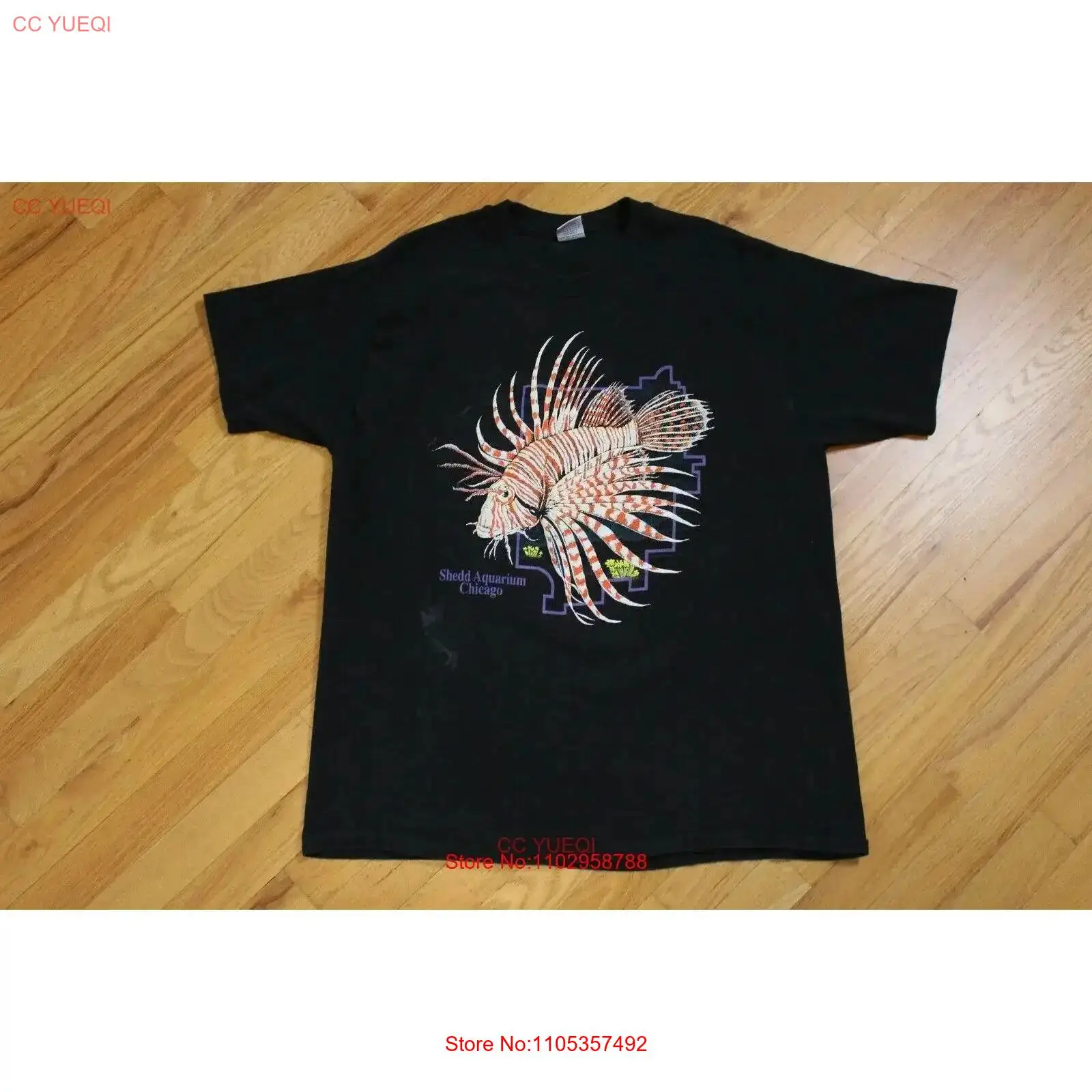 Xl Aquarium Fish - T-shirt vintage des années 90 Shedd