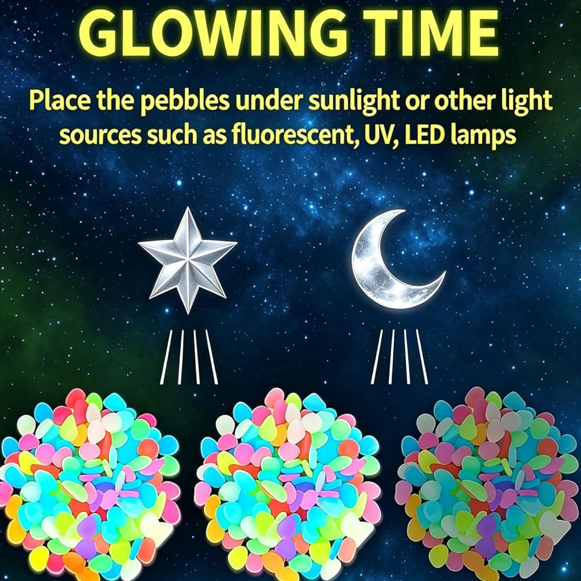 Galets lumineux colorés qui br - Aquarium Fish Items avis et prix